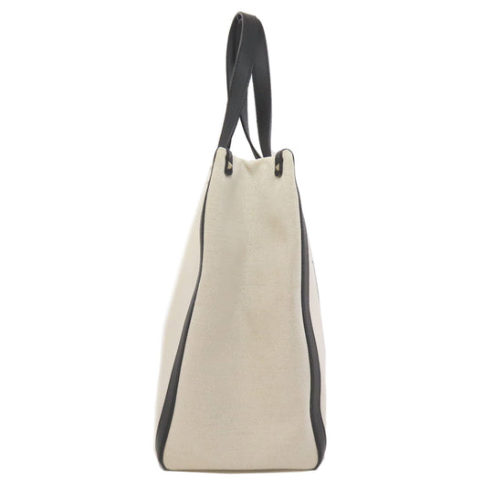 RaimondoValentino Tote Bag canvas white logo studs Women Used Authentic