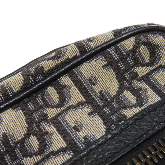 Christian Dior Shoulder Bag canvas black Trotter Pattern Women Used Authentic