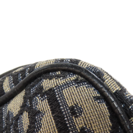Christian Dior Shoulder Bag canvas black Trotter Pattern Women Used Authentic