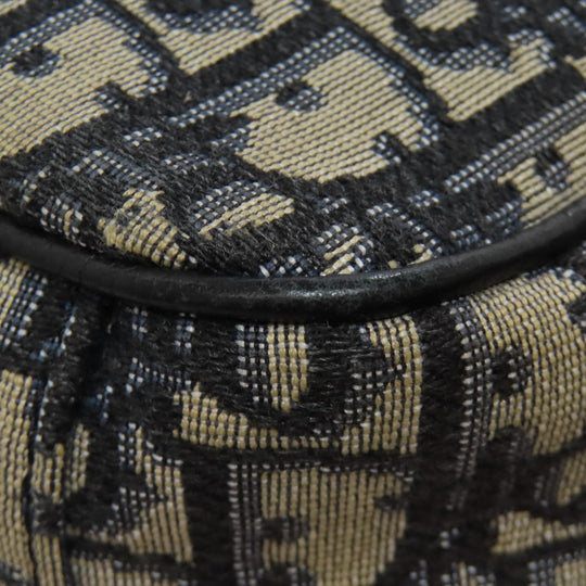 Christian Dior Shoulder Bag canvas black Trotter Pattern Women Used Authentic