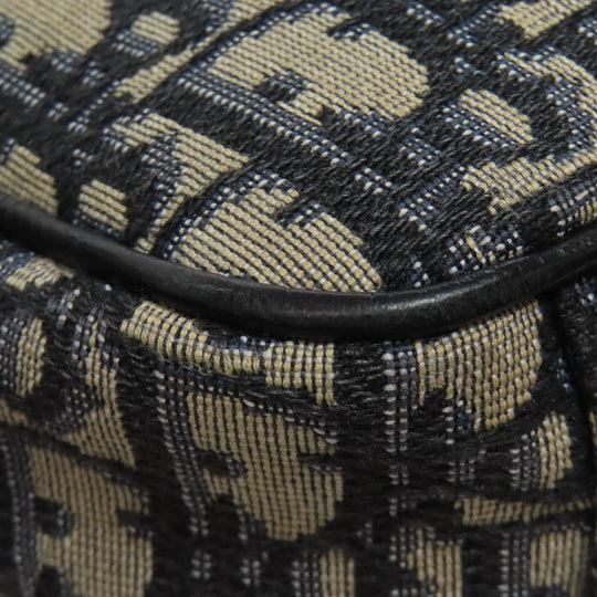 Christian Dior Shoulder Bag canvas black Trotter Pattern Women Used Authentic