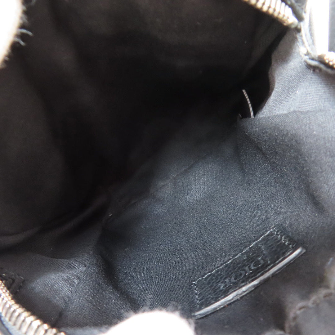 Christian Dior Shoulder Bag canvas black Trotter Pattern Women Used Authentic