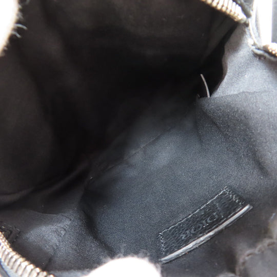 Christian Dior Shoulder Bag canvas black Trotter Pattern Women Used Authentic