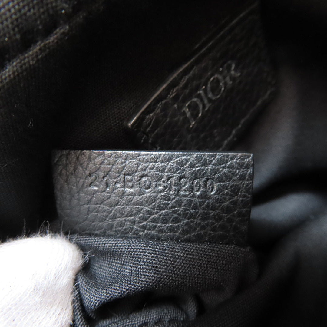 Christian Dior Shoulder Bag canvas black Trotter Pattern Women Used Authentic