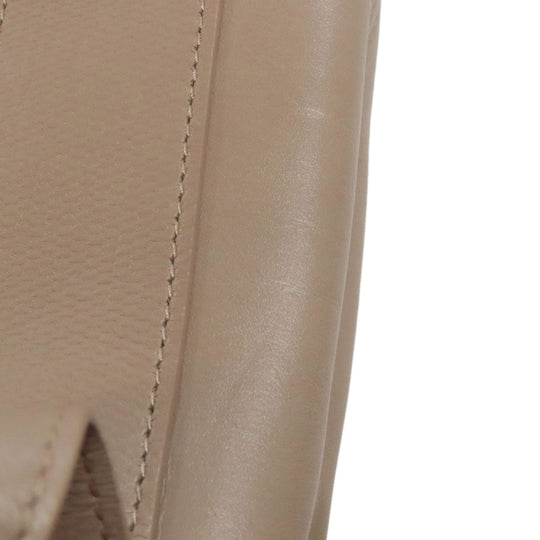 BALENCIAGA Handbag 390346 leather beige Navy Cabas XS 2WAY Women Used Authentic