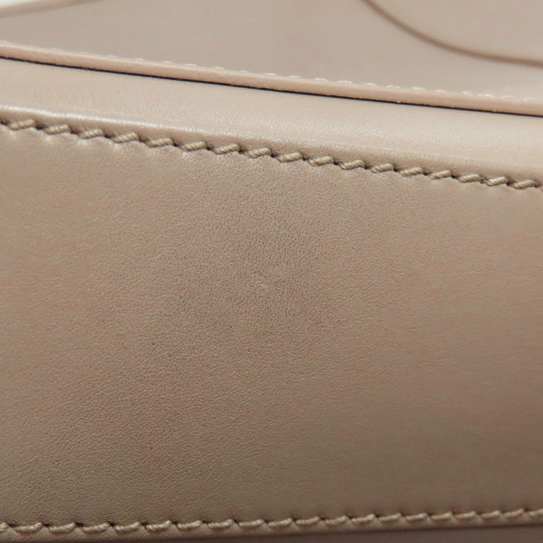 BALENCIAGA Handbag 390346 leather beige Navy Cabas XS 2WAY Women Used Authentic