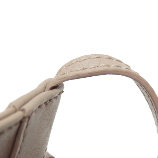 BALENCIAGA Handbag 390346 leather beige Navy Cabas XS 2WAY Women Used Authentic