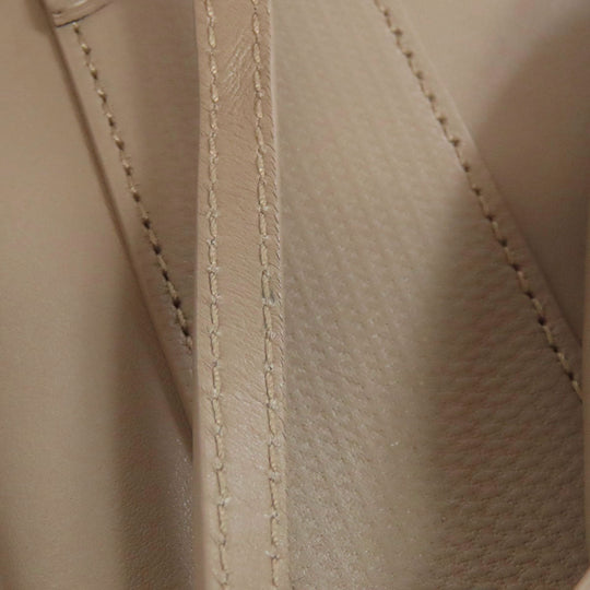 BALENCIAGA Handbag 390346 leather beige Navy Cabas XS 2WAY Women Used Authentic