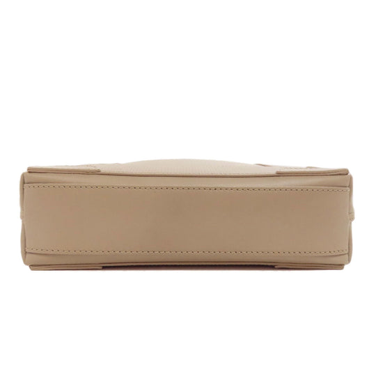 BALENCIAGA Handbag 390346 leather beige Navy Cabas XS 2WAY Women Used Authentic