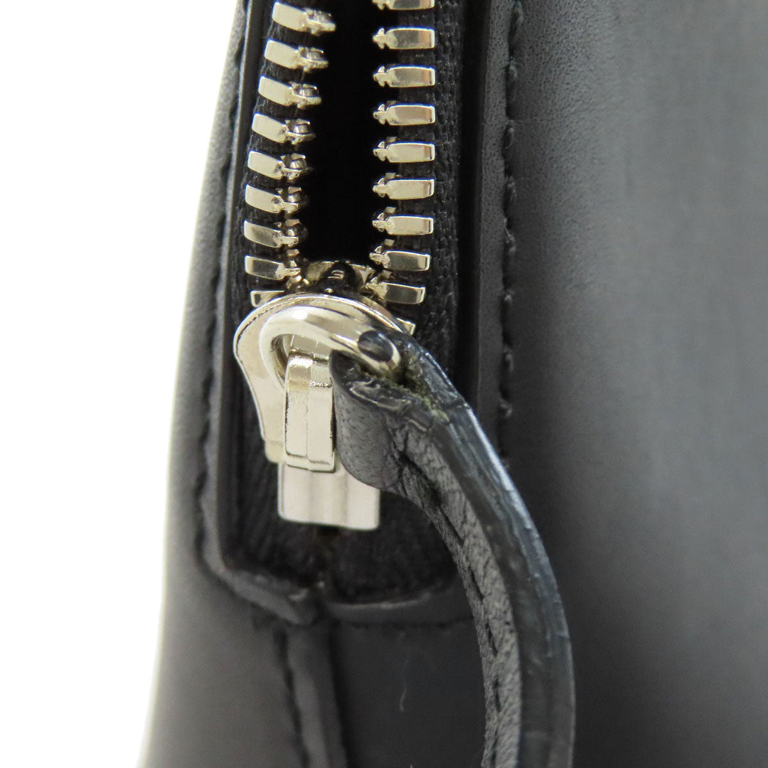 BURBERRY Handbag leather black Women Used Authentic