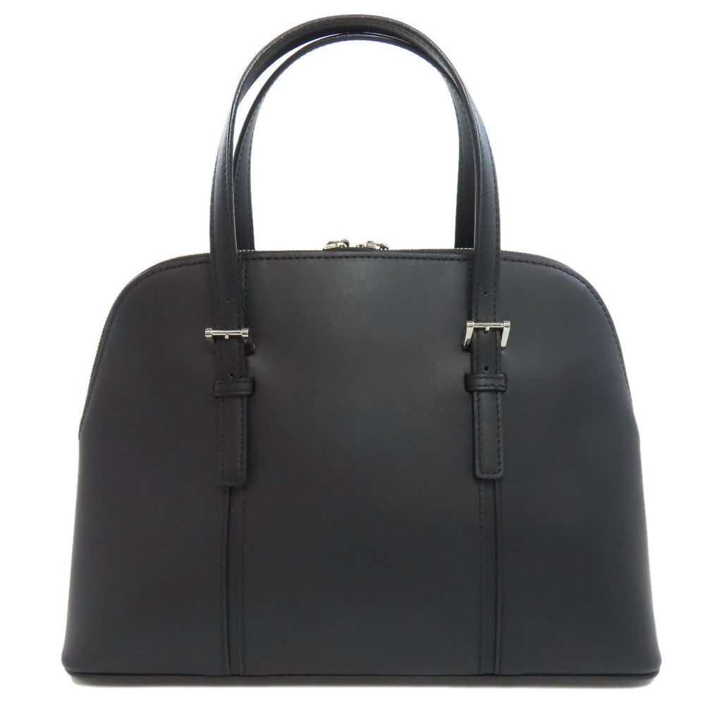 BURBERRY Handbag leather black Women Used Authentic