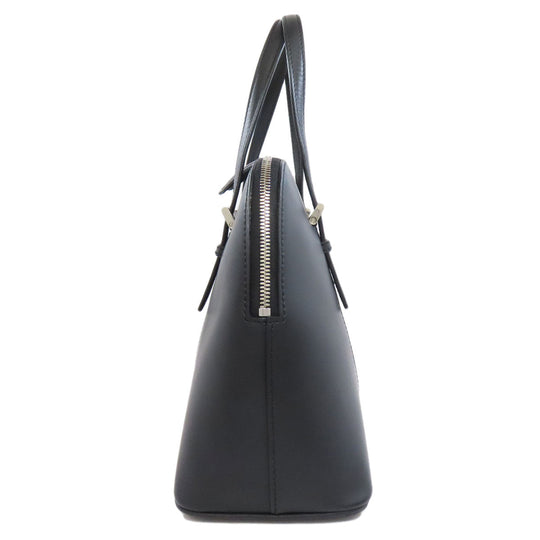 BURBERRY Handbag leather black Women Used Authentic