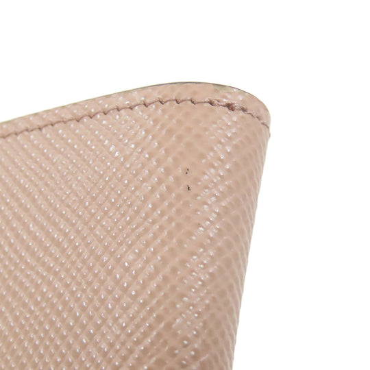 PRADA Bifold Wallet leather beige logo