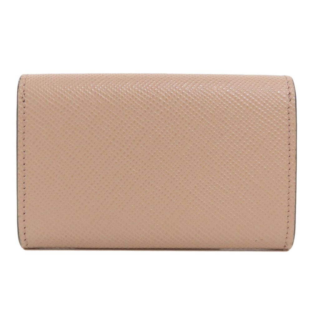 PRADA Bifold Wallet leather beige logo
