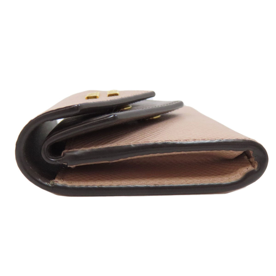 PRADA Bifold Wallet leather beige logo