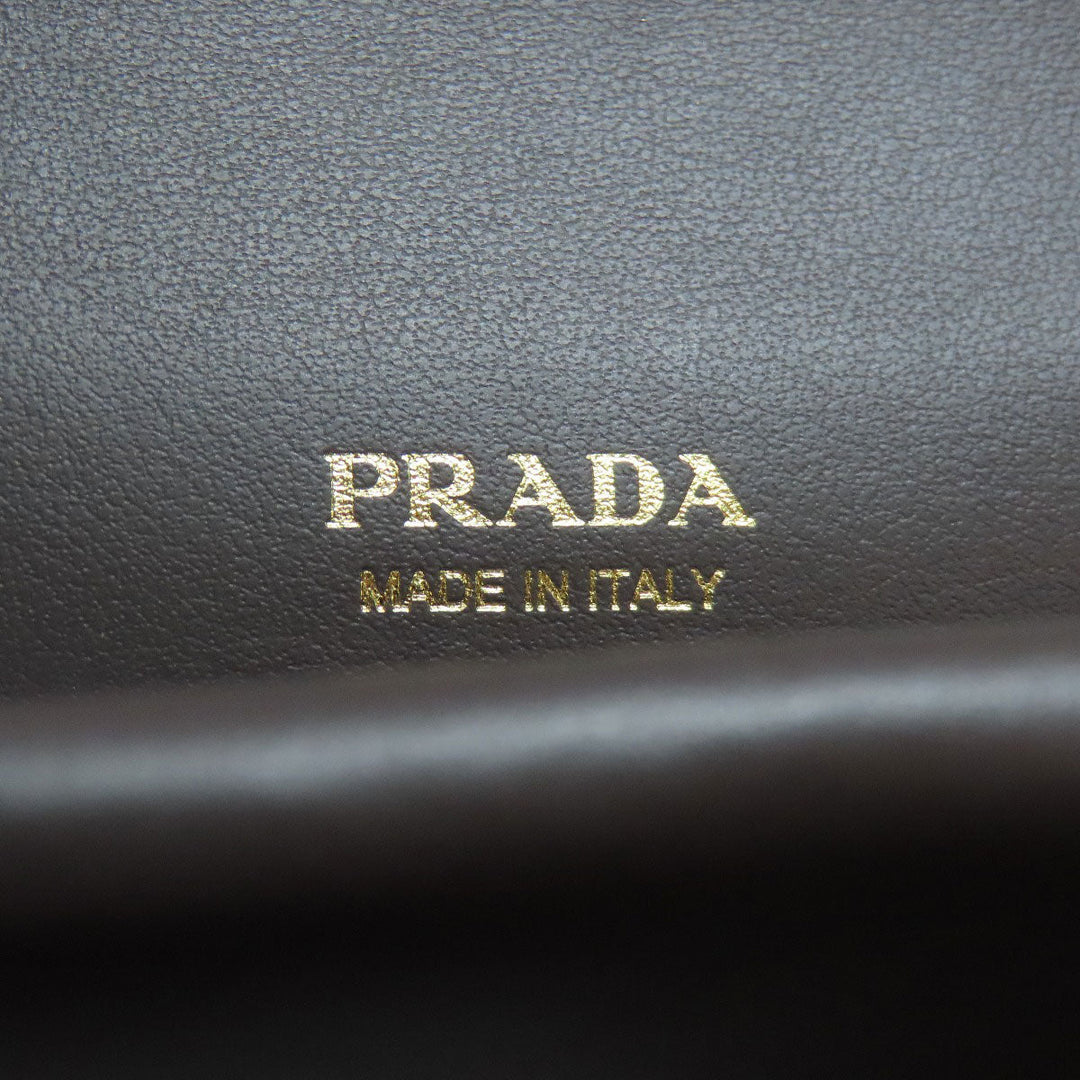PRADA Bifold Wallet leather beige logo