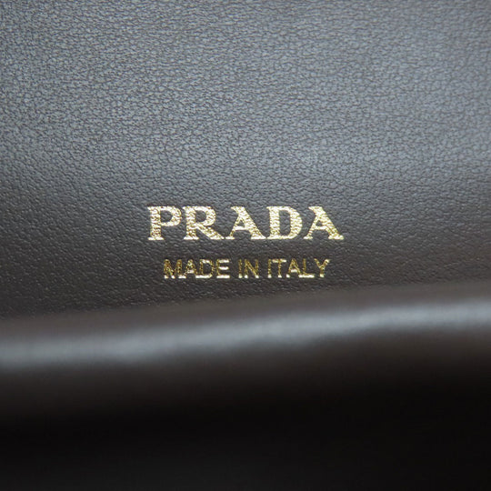 PRADA Bifold Wallet leather beige logo