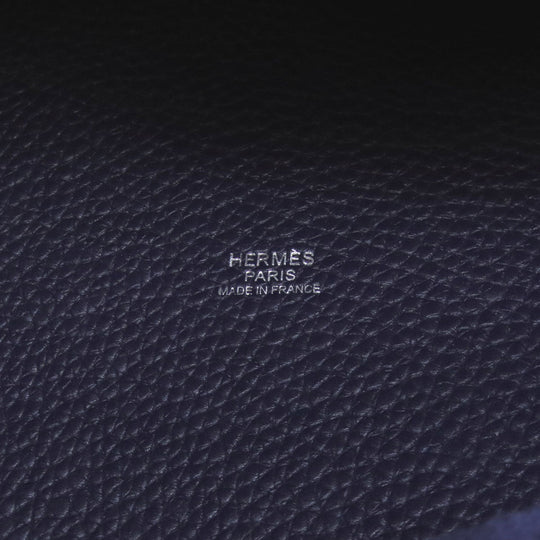 HERMES Handbag Taurillon Clemence Navy Picotin Lock MM SilverMetal Women Used Authentic