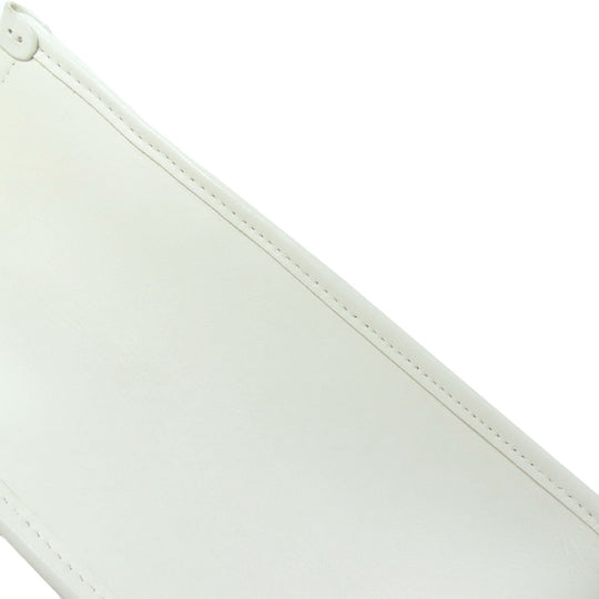 CHANEL Tote Bag lambskin white Chain Tote COCO Mark SilverMetal Women Used Authentic