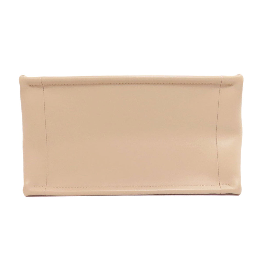 Christian Dior Tote Bag lambskin beige Lady Dior 2WAY Women Used Authentic