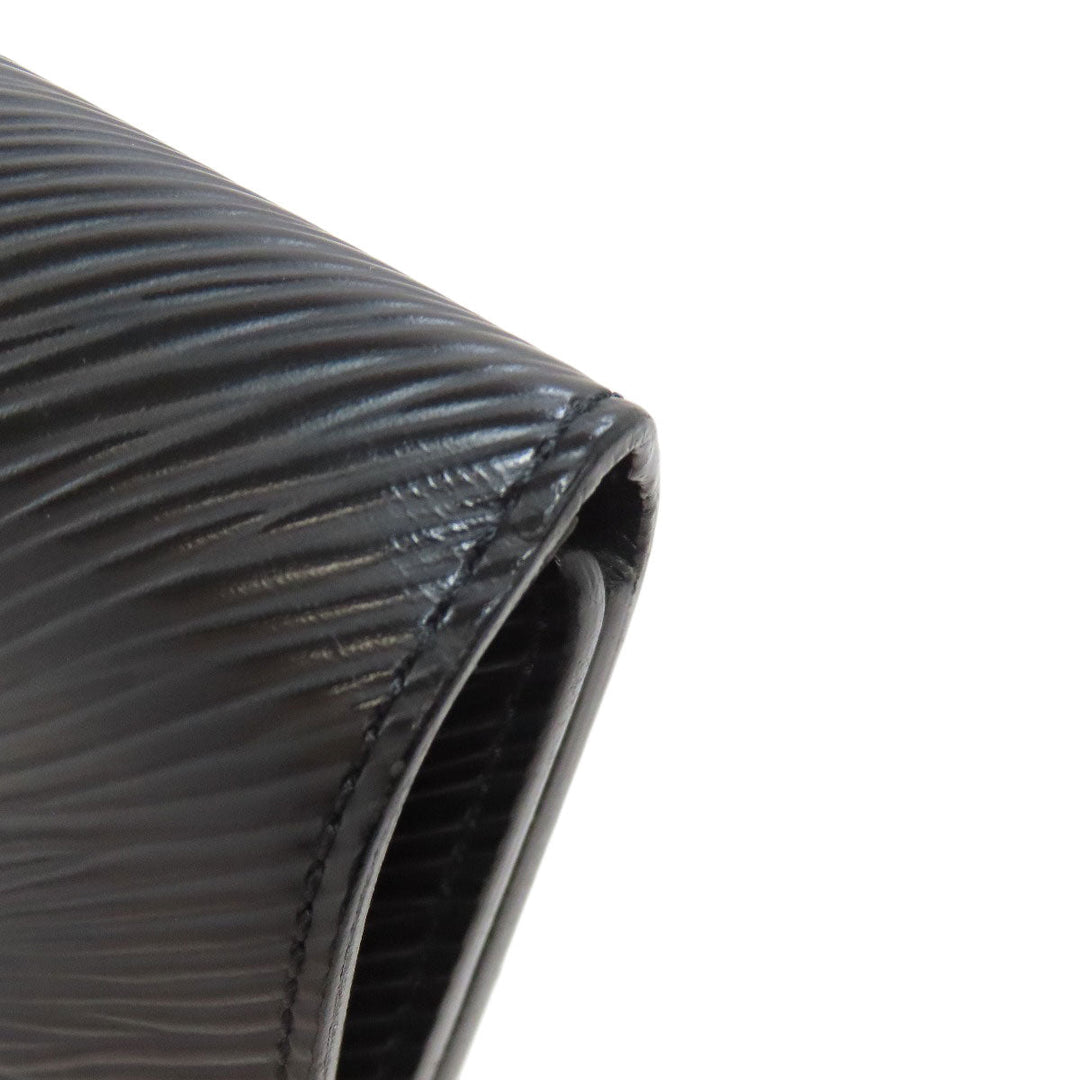 LOUIS VUITTON Bifold Wallet M63322 Epi black Portefeuille Twist Compact Women Used Authentic