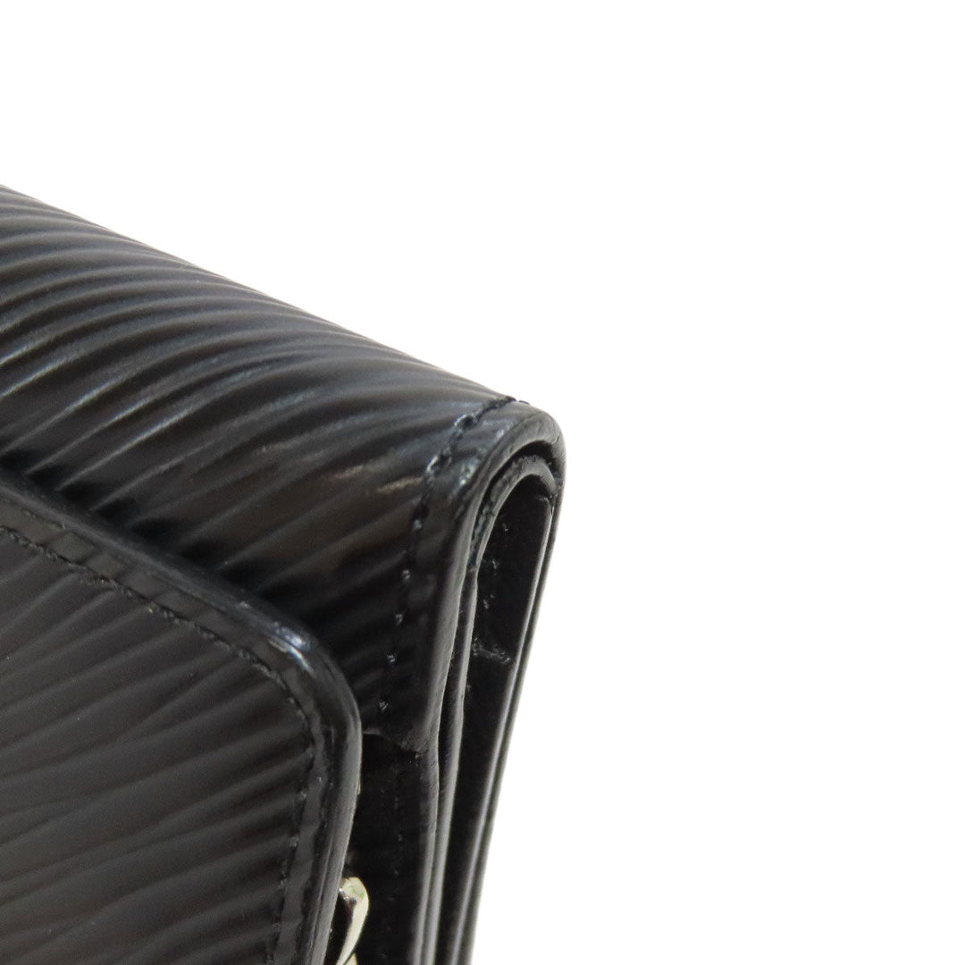 LOUIS VUITTON Bifold Wallet M63322 Epi black Portefeuille Twist Compact Women Used Authentic