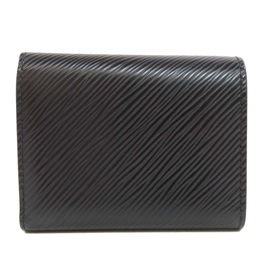 LOUIS VUITTON Bifold Wallet M63322 Epi black Portefeuille Twist Compact Women Used Authentic