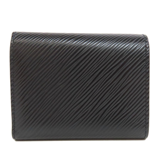 LOUIS VUITTON Bifold Wallet M63322 Epi black Portefeuille Twist Compact Women Used Authentic