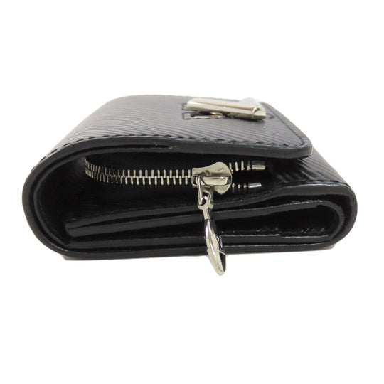 LOUIS VUITTON Bifold Wallet M63322 Epi black Portefeuille Twist Compact Women Used Authentic