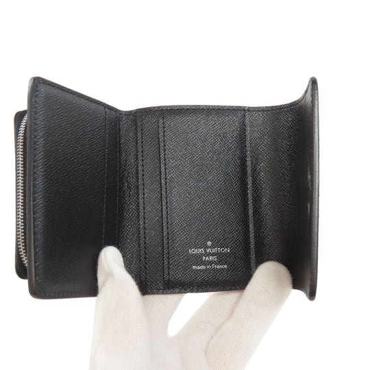 LOUIS VUITTON Bifold Wallet M63322 Epi black Portefeuille Twist Compact Women Used Authentic