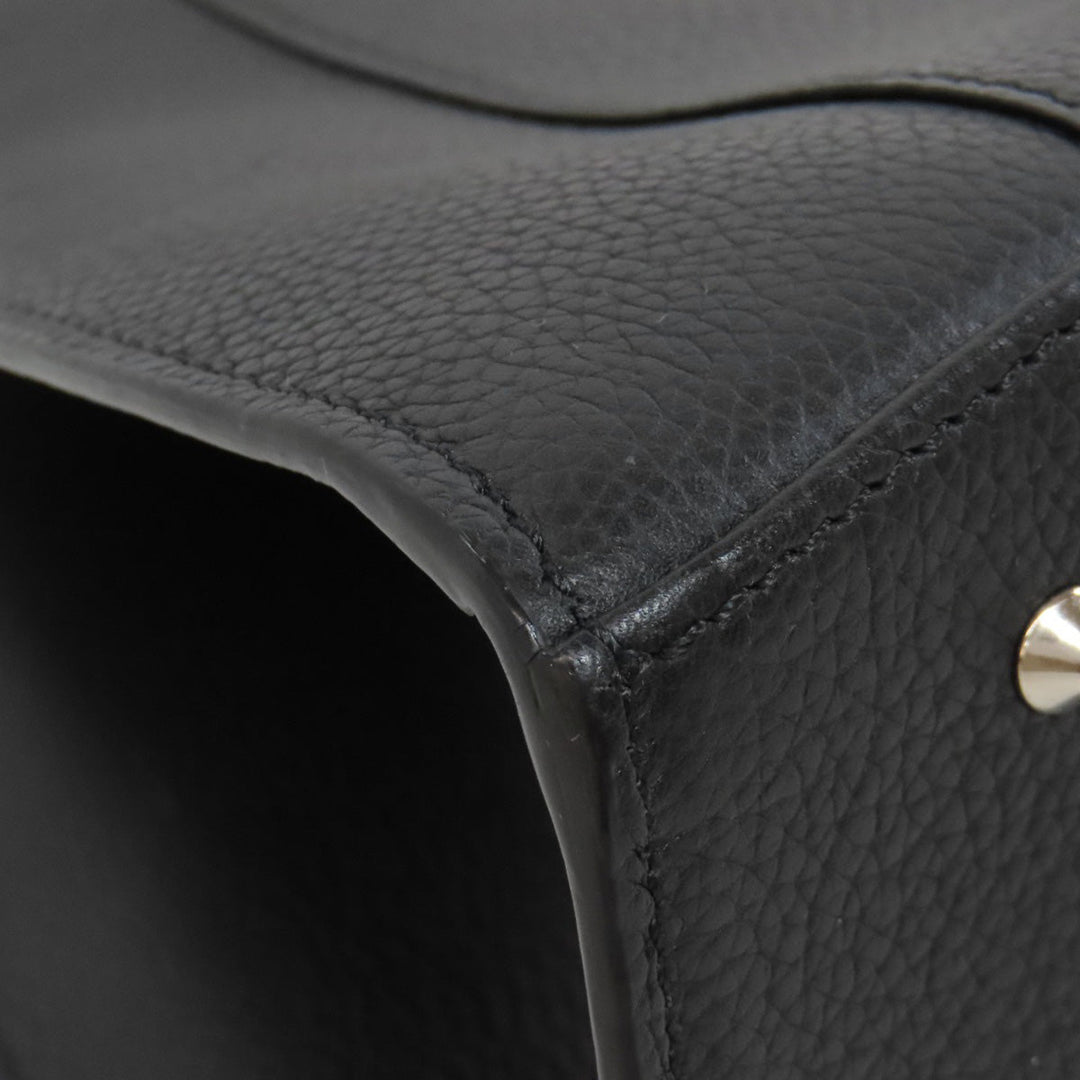 MORABITO Handbag leather black 2WAY Women Used Authentic