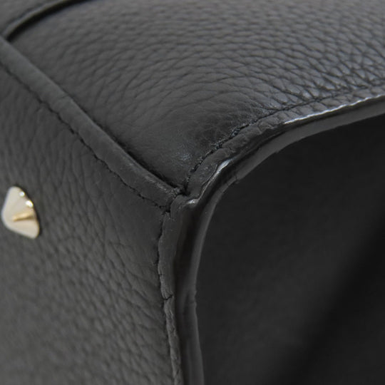 MORABITO Handbag leather black 2WAY Women Used Authentic