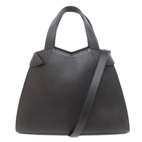 MORABITO Handbag leather black 2WAY Women Used Authentic