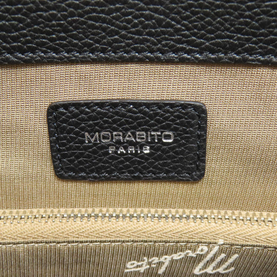 MORABITO Handbag leather black 2WAY Women Used Authentic