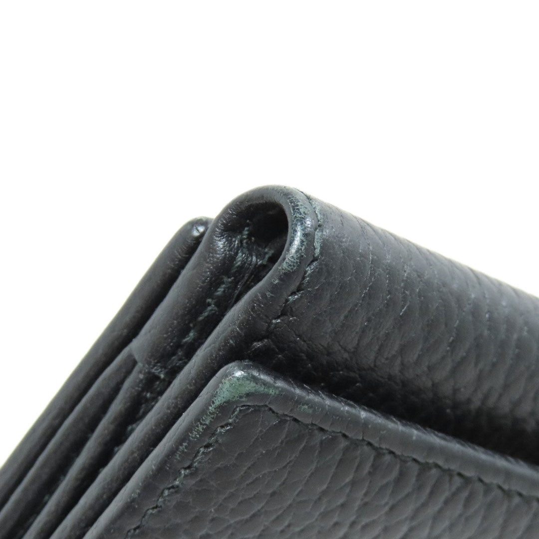 GUCCI Bifold Wallet 474746 leather black GG Marmont Tri-Fold Wallet Women Used Authentic