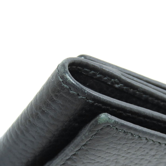 GUCCI Bifold Wallet 474746 leather black GG Marmont Tri-Fold Wallet Women Used Authentic