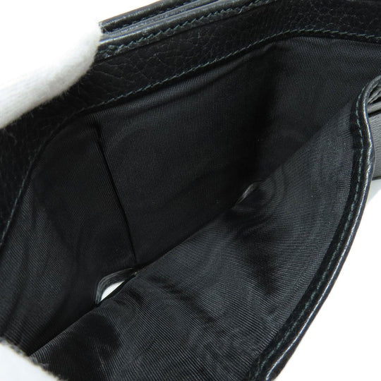 GUCCI Bifold Wallet 474746 leather black GG Marmont Tri-Fold Wallet Women Used Authentic