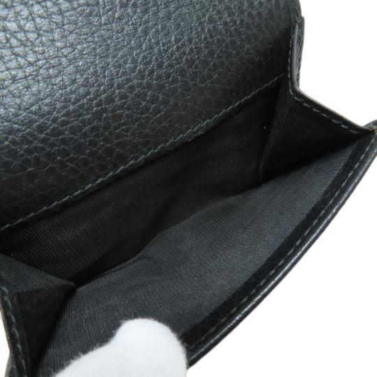 GUCCI Bifold Wallet 474746 leather black GG Marmont Tri-Fold Wallet Women Used Authentic