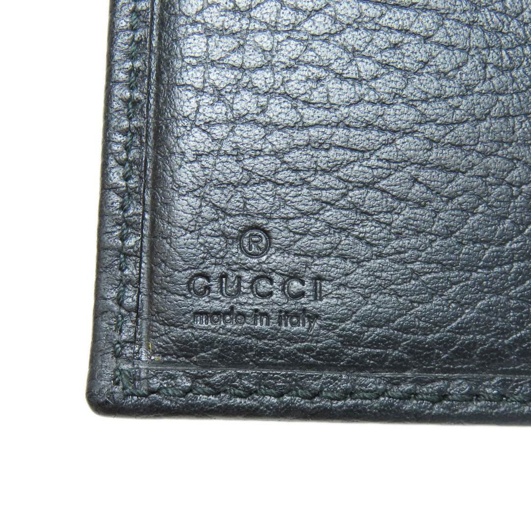 GUCCI Bifold Wallet 474746 leather black GG Marmont Tri-Fold Wallet Women Used Authentic