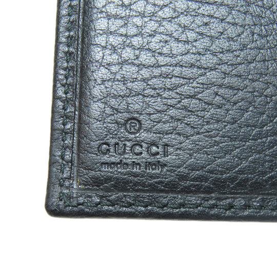 GUCCI Bifold Wallet 474746 leather black GG Marmont Tri-Fold Wallet Women Used Authentic