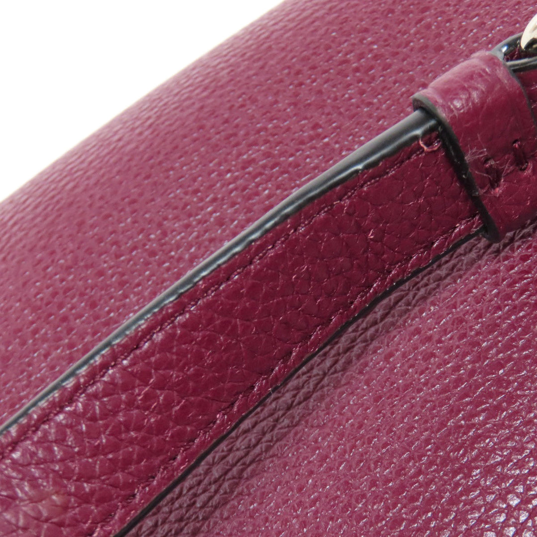 COACH Handbag F38250 leather Red one belt 2WAY Women Used Authentic