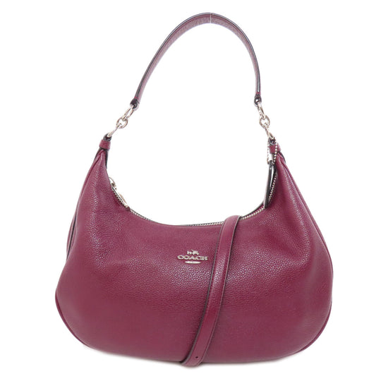 COACH Handbag F38250 leather Red one belt 2WAY Women Used Authentic