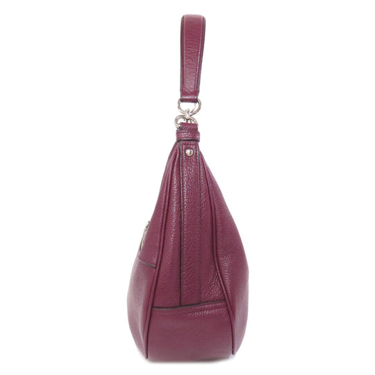 COACH Handbag F38250 leather Red one belt 2WAY Women Used Authentic