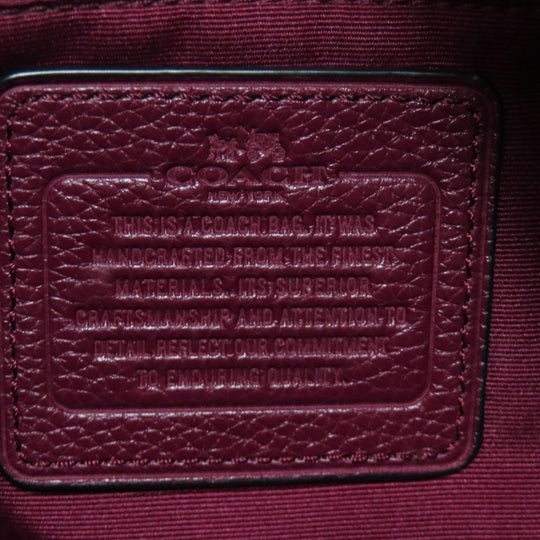 COACH Handbag F38250 leather Red one belt 2WAY Women Used Authentic