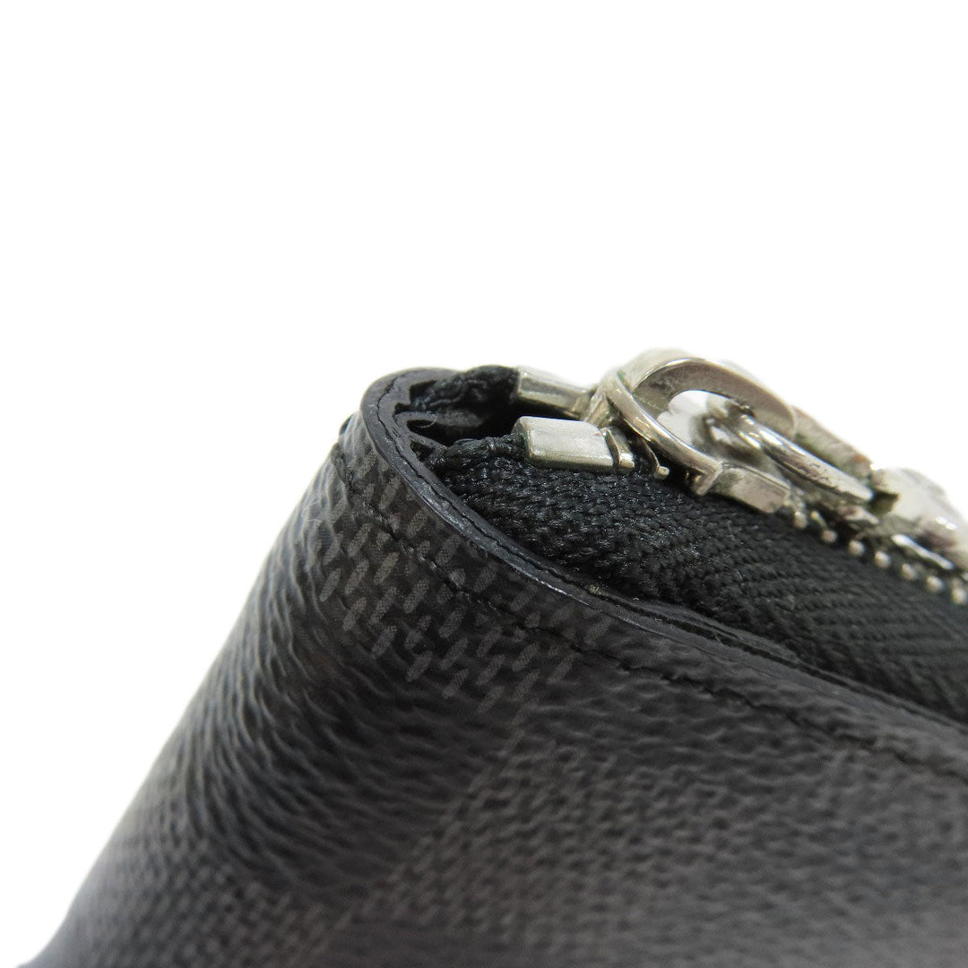 LOUIS VUITTON Coin case N63076 Damier canvas gray Zippy coin purse mens Used Authentic