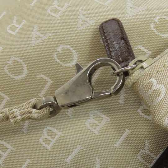BVLGARI Handbag canvas beige Logo mania
