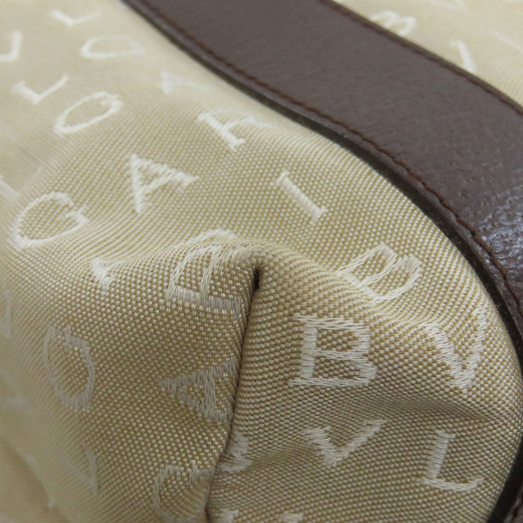 BVLGARI Handbag canvas beige Logo mania