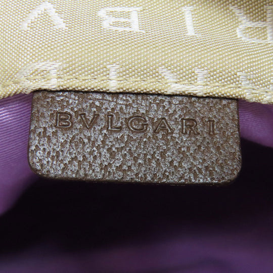 BVLGARI Handbag canvas beige Logo mania