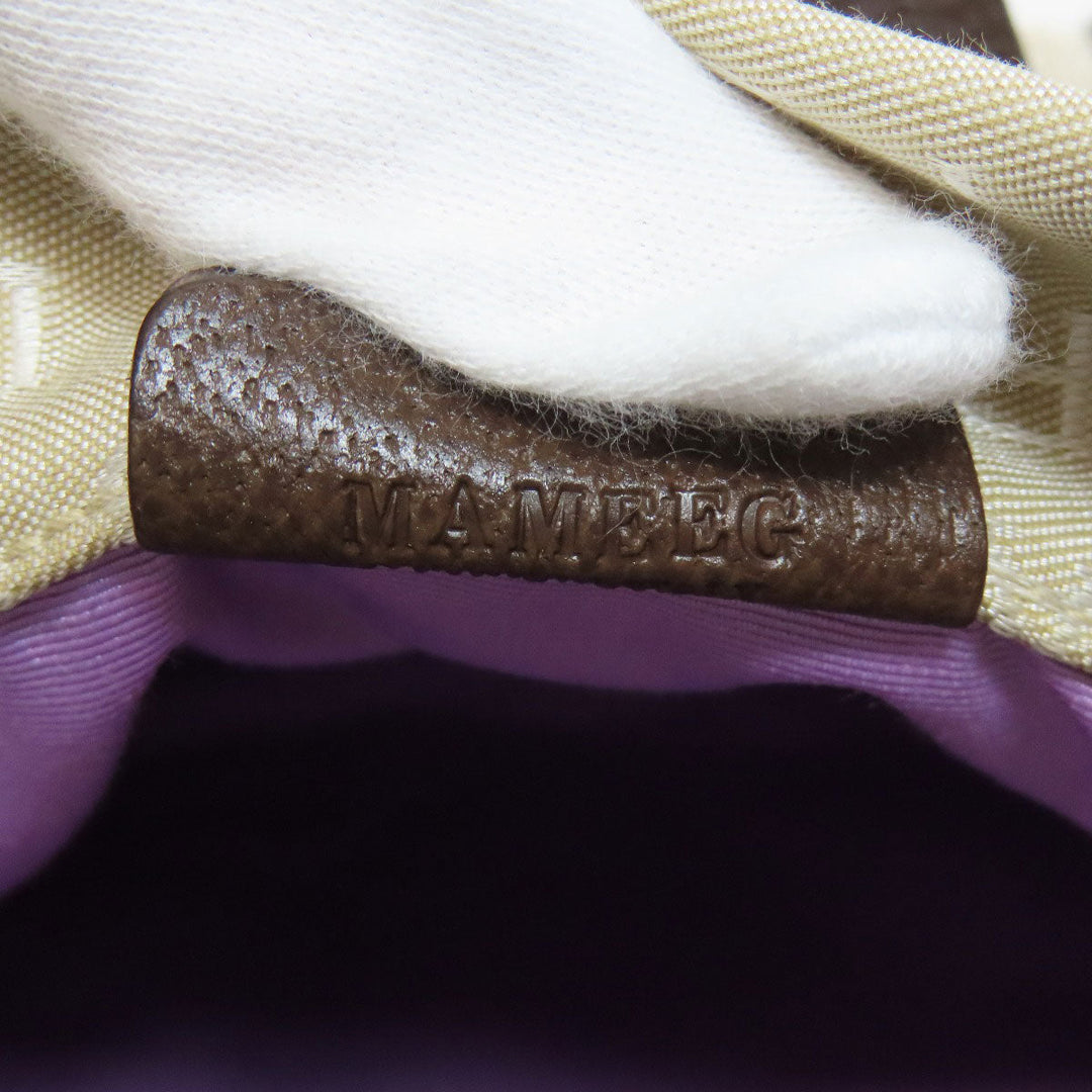 BVLGARI Handbag canvas beige Logo mania