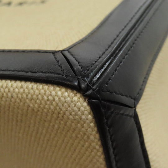 CELINE Tote Bag canvas beige logo Women Used Authentic